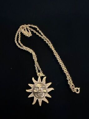Gold Sun Pendant Necklace for Women - Celestial Charm